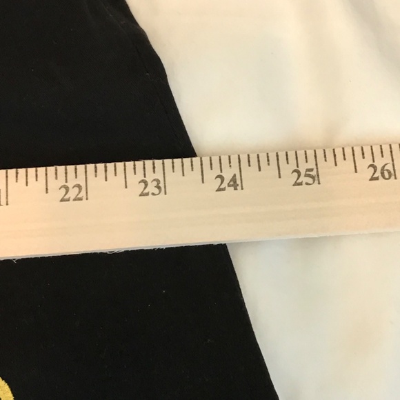 COLDWATER CREEK Cotton Cropped Embroidered Pants Black Capri Plus Size 16 - Picture 14 of 16